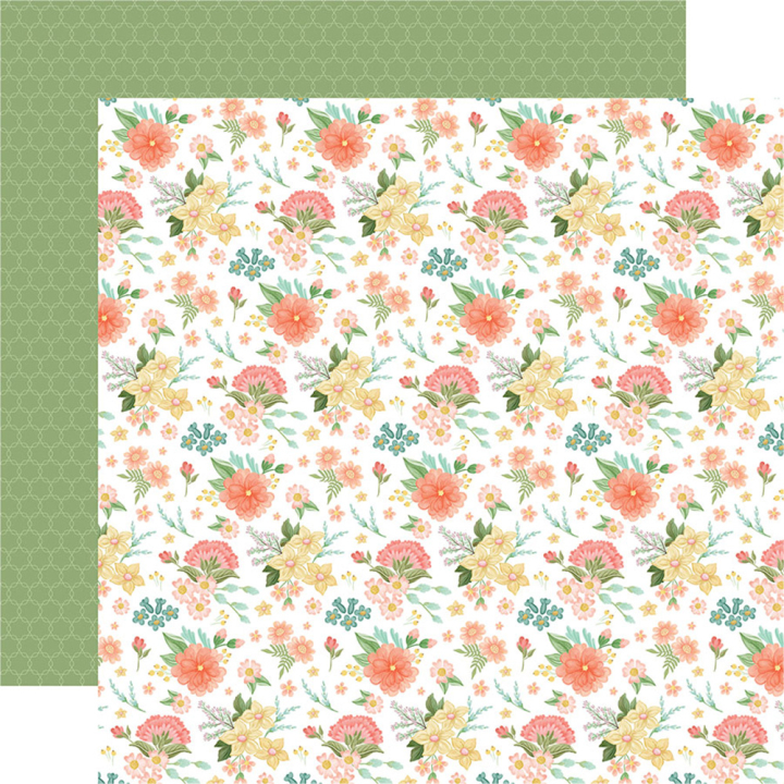 Here Comes Spring Papier imprimé Sunny Floral - Echo Park - Rougier et Plé
