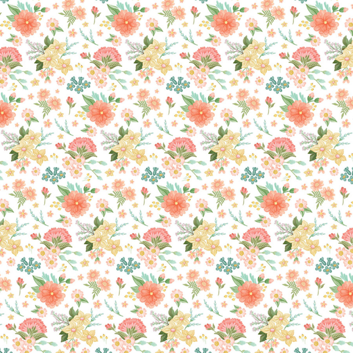 Here Comes Spring Papier imprimé Sunny Floral - Echo Park - Rougier et Plé