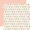 Here Comes Spring Papier imprimé Watering Can Bouquet - Echo Park - Rougier et Plé