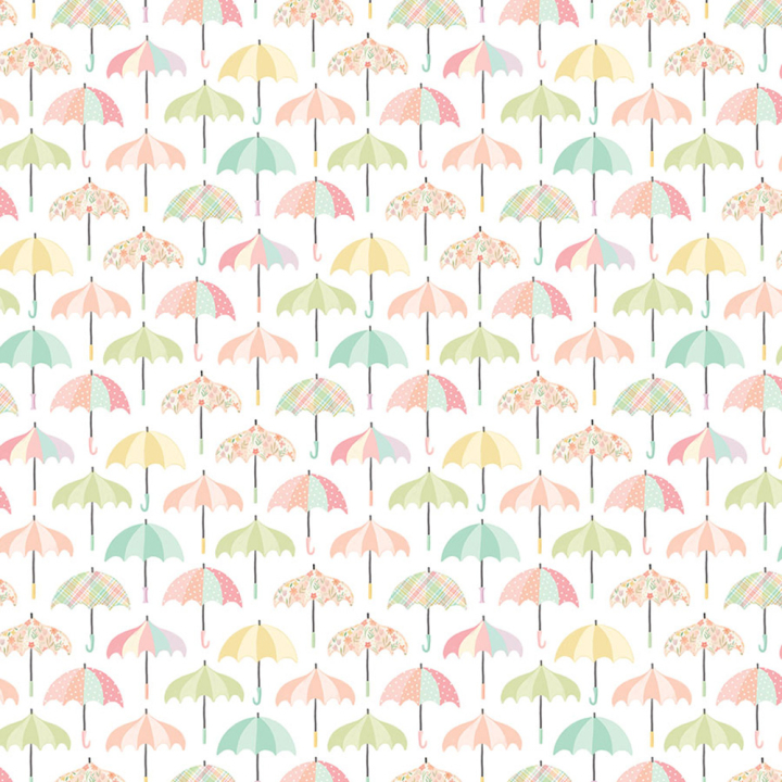Here Comes Spring Papier imprimé Umbrella Days - Echo Park - Rougier et Plé
