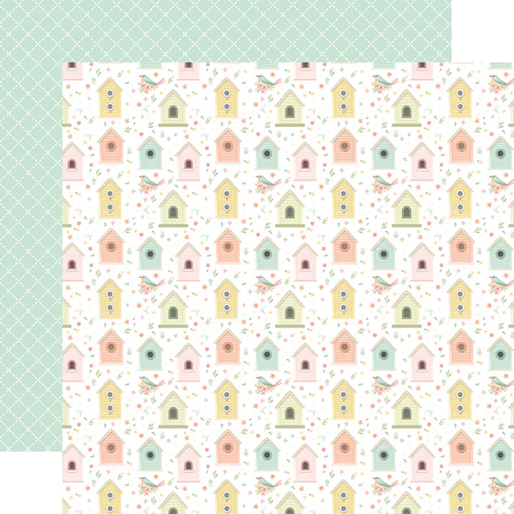 Here Comes Spring Papier imprimé Home Tweet Home - Echo Park - Rougier et Plé