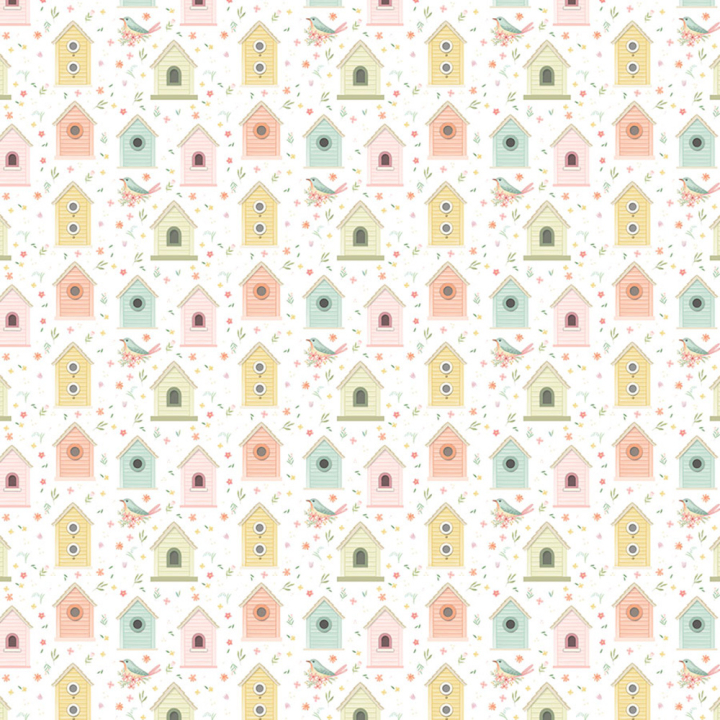 Here Comes Spring Papier imprimé Home Tweet Home - Echo Park - Rougier et Plé