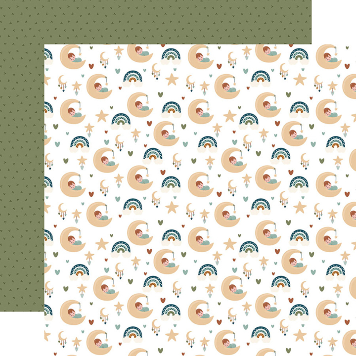 Special Delivery Baby Boy Papier imprimé Sleepy Baby Boy - Echo Park - Rougier et Plé