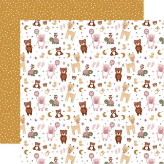 Special Delivery Baby Girl Papier imprimé Baby Girl's Animals - Echo Park - Rougier et Plé