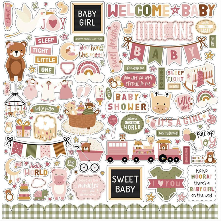 Special Delivery Baby Girl Element Sticker - Echo Park - Rougier et Plé