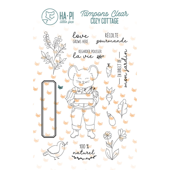 Tampons transparents Récolte gourmande 14 pcs - HA PI Little Fox - Rougier et Plé