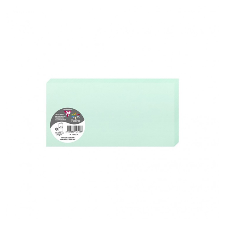Carte double Faire part Pollen 106 x 213 mm 210 g/m² Vert 25 pcs - Clairefontaine - Rougier et Plé