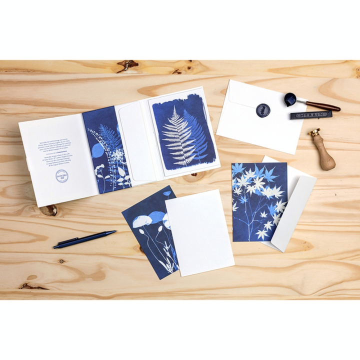 Set de correspondance Cyanotype 12 x 16,5 cm - Clairefontaine - Rougier et Plé