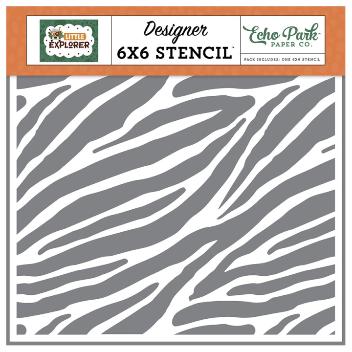 Pochoir 15 x 15 cm Zebra Stripes - Echo Park - Rougier et Plé