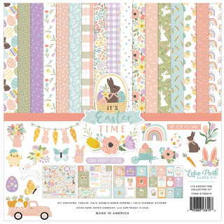 Set de papiers imprimés 30,5 x 30,5 cm It's Easter Time - Collection Kit 13 pcs - Echo Park - Rougier et Plé