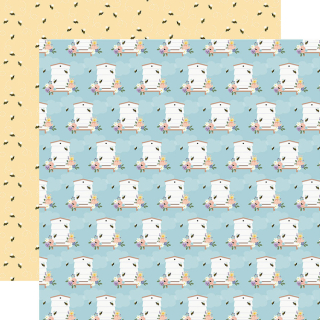 Papier imprimé 30,5 x 30,5 cm It's Spring Time - Busy Beehive - Echo Park - Rougier et Plé