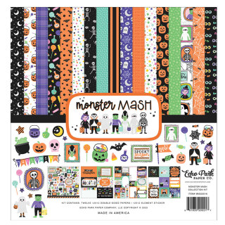 Set de papiers imprimés 30,5 x 30,5 cm Monster Mash - Collection Kit 13 pcs - Echo Park - Rougier et Plé