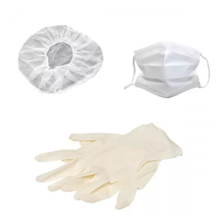 Lot Hygiène: 1 paire de Gants, 1 Masque, 1 Charlotte - BeautyMix - Rougier et Plé
