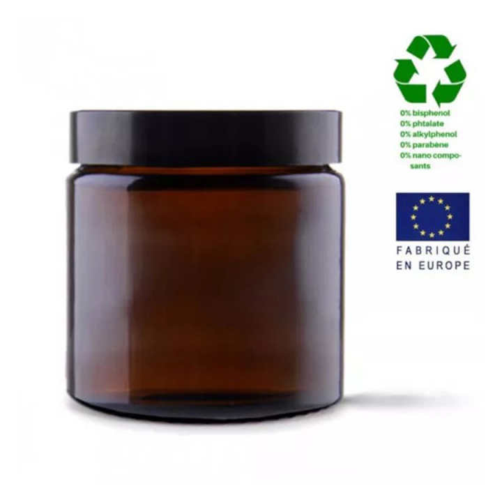 Pot vide en verre ambré 120ml - BeautyMix - Rougier et Plé