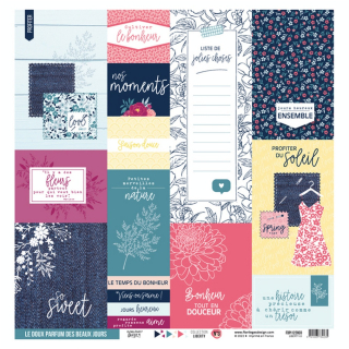 Papier imprimé 30,5 x 30,5 cm 250 g/m² Liberty - N°3 - Florilèges Design - Rougier et Plé