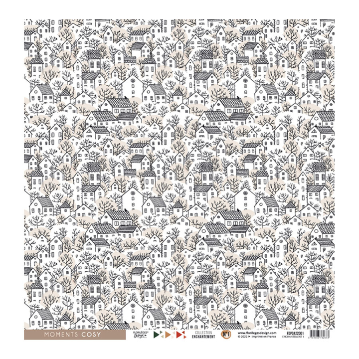 Kit papiers calques 30,5 x 30,5 cm 112 g/m² Enchantement 4 pcs - Florilèges Design - Rougier et Plé