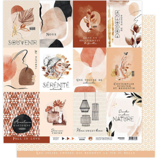 Papier imprimé 30,5 x 30,5 cm 250 g/m² Arizona - N°1 - Florilèges Design - Rougier et Plé