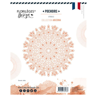 Pochoir 15 x 15 cm Mandala en points - Florilèges Design - Rougier et Plé