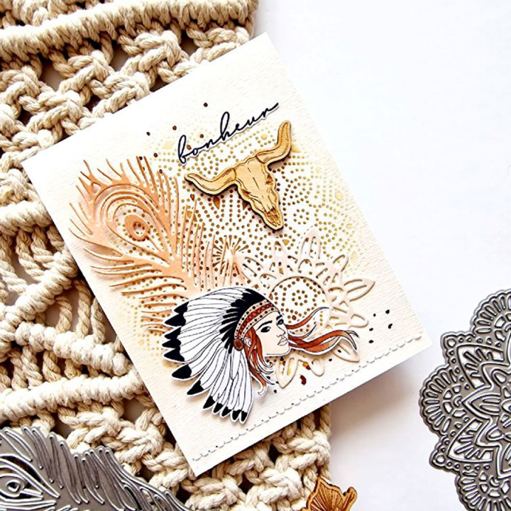 Pochoir 15 x 15 cm Mandala en points - Florilèges Design - Rougier et Plé