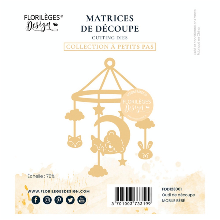 Matrice de découpe Die Mobile Bébé - Florilèges Design - Rougier et Plé