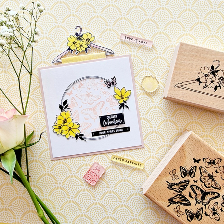 Tampon en bois Cintre fleuri - Florilèges Design - Rougier et Plé