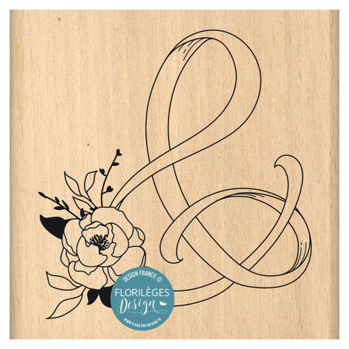 Tampon en bois Esperluette ruban - Florilèges Design - Rougier et Plé