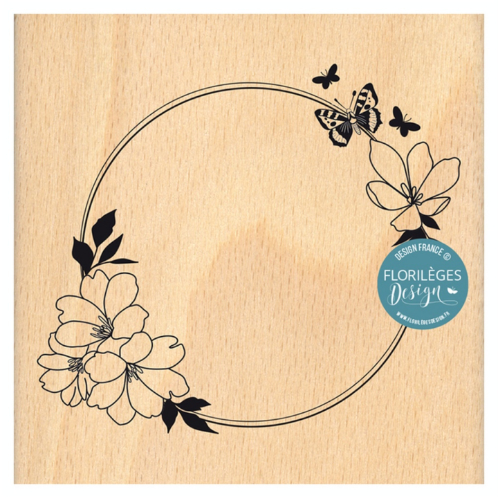 Tampon en bois Couronne de printemps - Florilèges Design - Rougier et Plé