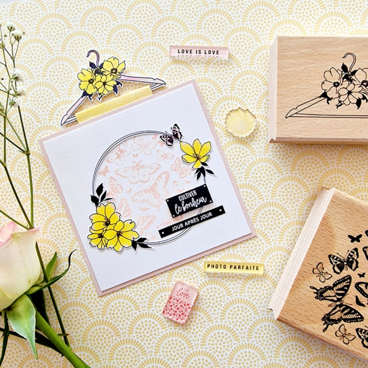 Tampon en bois Couronne de printemps - Florilèges Design - Rougier et Plé