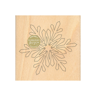 Tampon en bois Flocon percé - Florilèges Design - Rougier et Plé