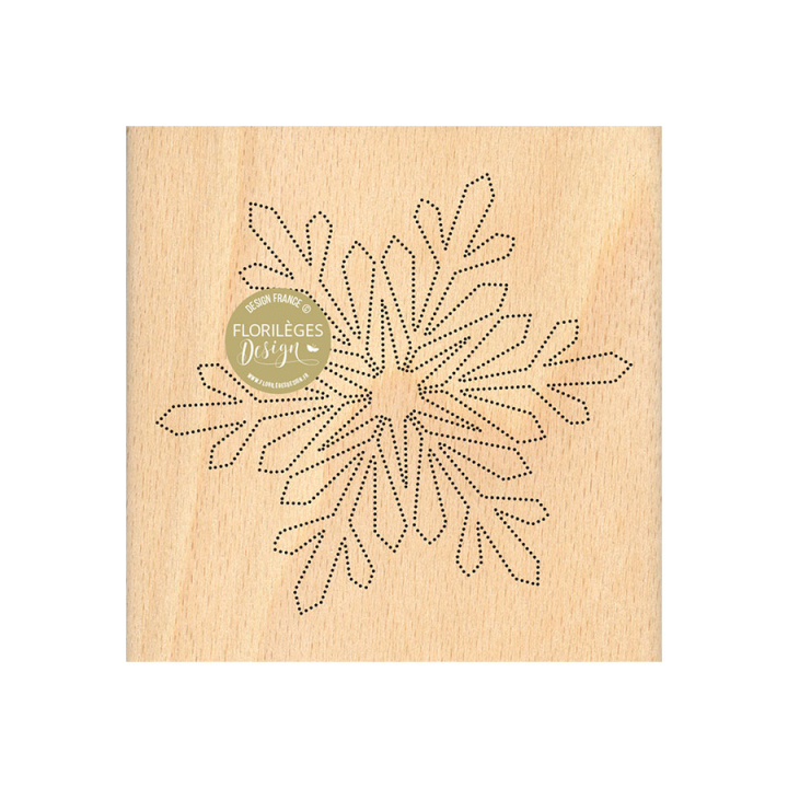 Tampon en bois Flocon percé - Florilèges Design - Rougier et Plé