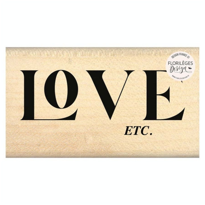 Tampon en bois LOVE ETC. - Florilèges Design - Rougier et Plé