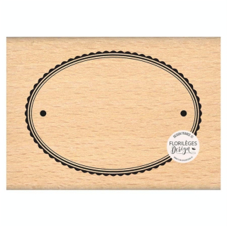 Tampon en bois Étiquette Médaillon - Florilèges Design - Rougier et Plé