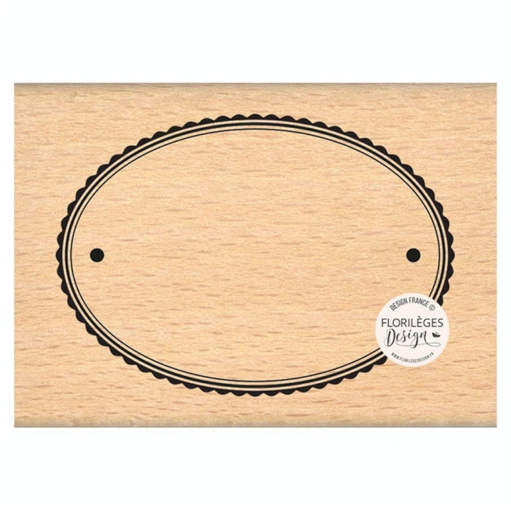 Tampon en bois Étiquette Médaillon - Florilèges Design - Rougier et Plé