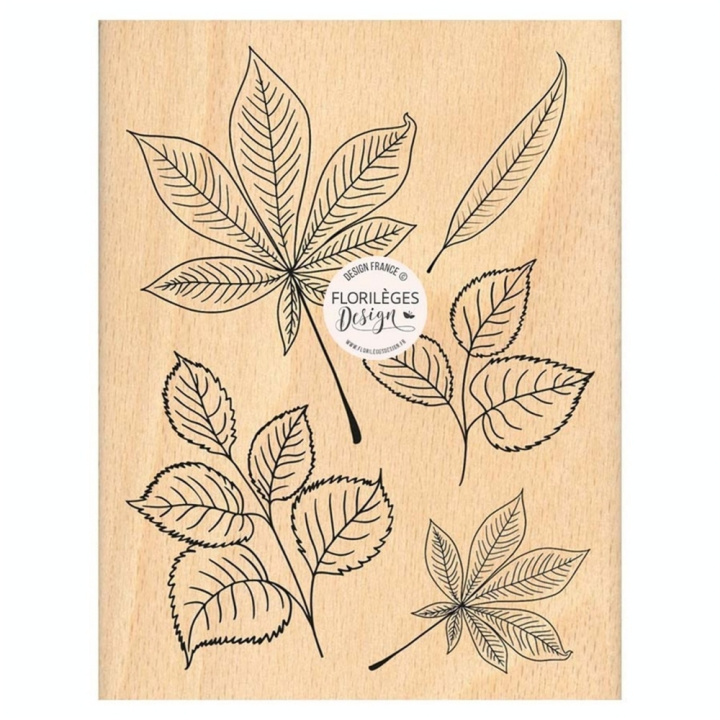 Tampon en bois Cinq Feuilles - Florilèges Design - Rougier et Plé