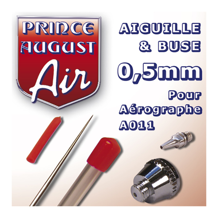 Aiguille et Buse 0,5 mm pour Aérographe A011 - Prince August - Rougier et Plé
