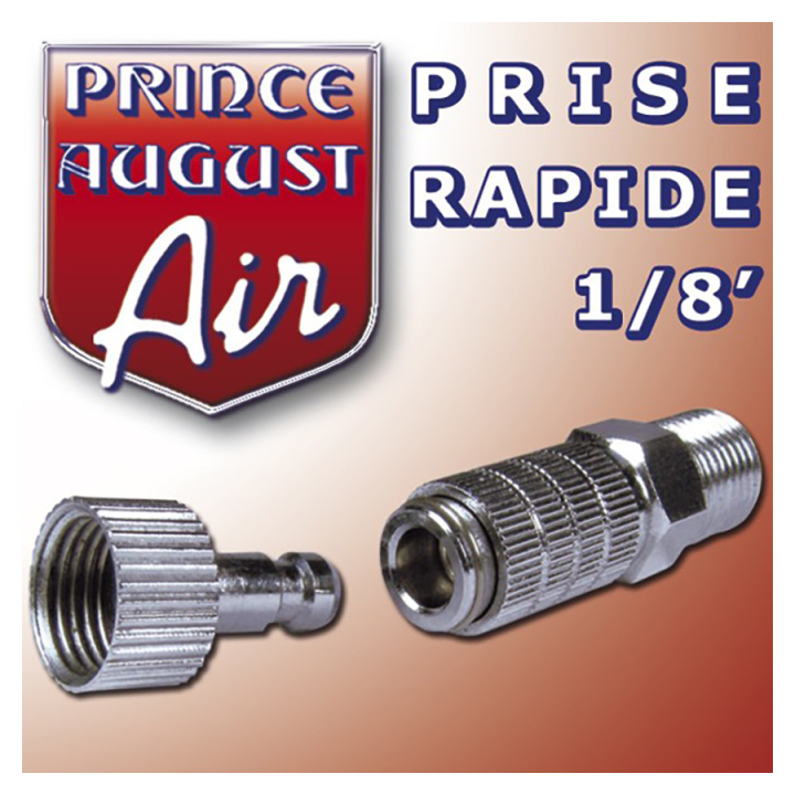 Prise rapide 1/8' pour Aérographe - Prince August - Rougier et Plé