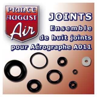 Joint pour Aérographe A011 - 8 pcs - Prince August - Rougier et Plé