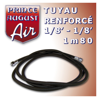 Tuyau d'air renforcé 1/8'-1/8' 1,8 m - Prince August - Rougier et Plé