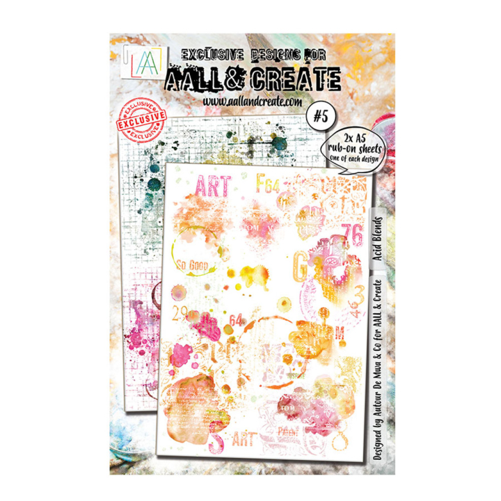 Rub-on Acid blends A5 2 pcs - AALL & CREATE - Rougier et Plé