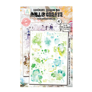 Rub-on Stainy rainy A5 2 pcs - AALL & CREATE - Rougier et Plé