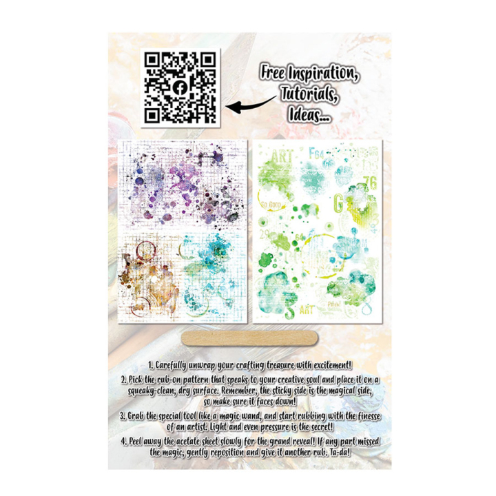 Rub-on Stainy rainy A5 2 pcs - AALL & CREATE - Rougier et Plé