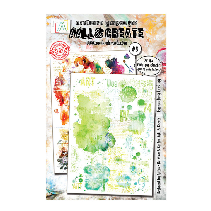 Rub-on Enchanting larking A5 2 pcs - AALL & CREATE - Rougier et Plé