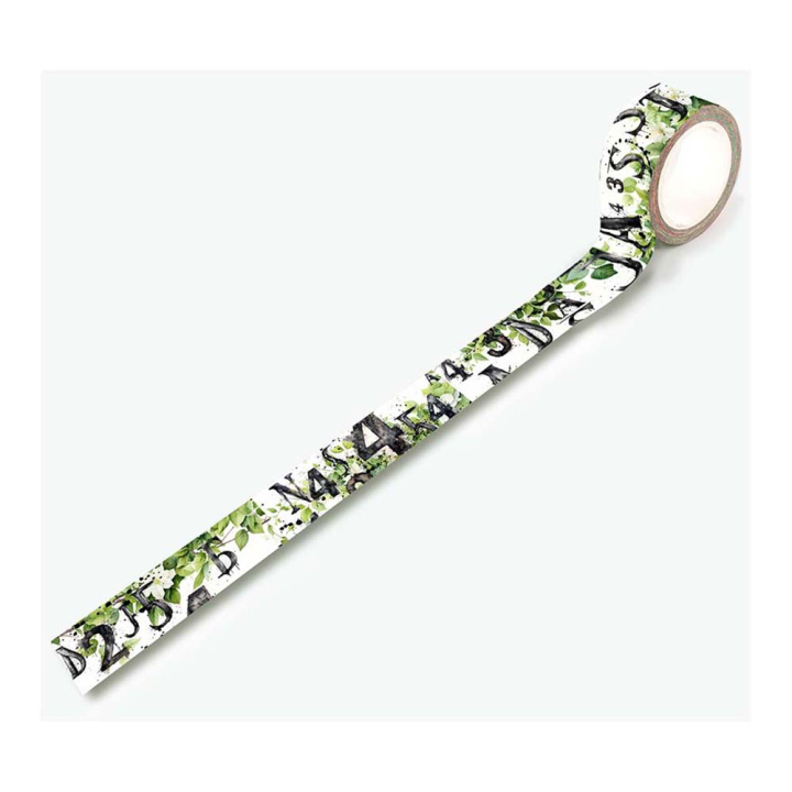 Ruban adhésif Washi Tape N°71 Leafy Alphas - AALL & CREATE - Rougier et Plé