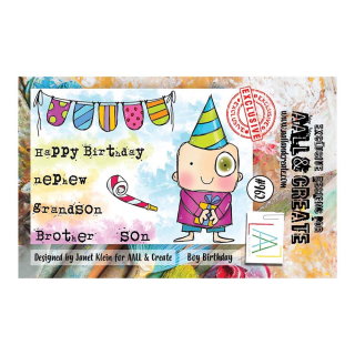 Tampons transparents N°962 Boy Birthday - AALL & CREATE - Rougier et Plé