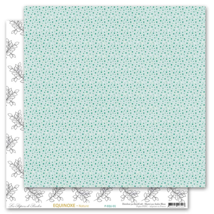 Papier imprimé 30,5 x 30,5 cm 170 g/m² Equinoxe - Nature - Les Papiers de Pandore - Rougier et Plé