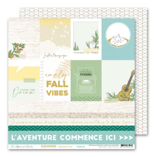 Papier imprimé 30,5 x 30,5 cm 170 g/m² Equinoxe - Moment cosy - Les Papiers de Pandore - Rougier et Plé