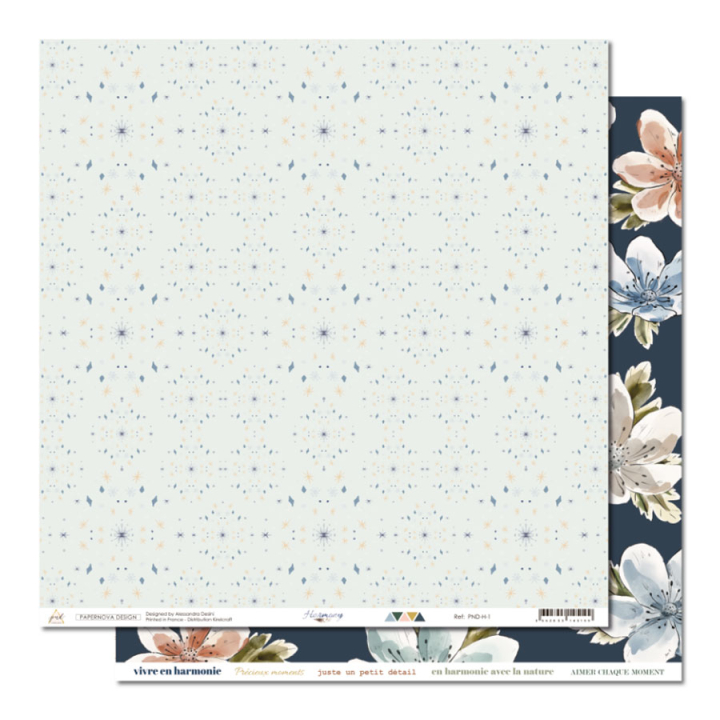 Papier imprimé 30,5 x 30,5 cm Harmony N°1 - Papernova Design - Rougier et Plé