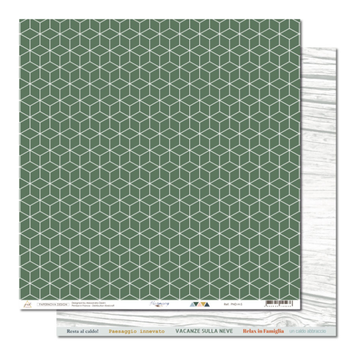 Papier imprimé 30,5 x 30,5 cm Harmony N°4 - Papernova Design - Rougier et Plé
