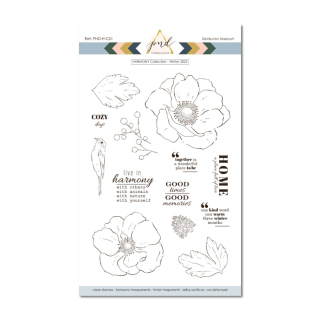 Tampons transparents Harmony - Anemones - Papernova Design - Rougier et Plé