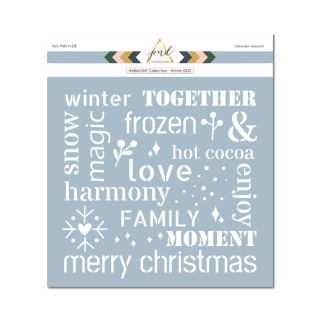 Pochoir Harmony - Winter Words - Papernova Design - Rougier et Plé